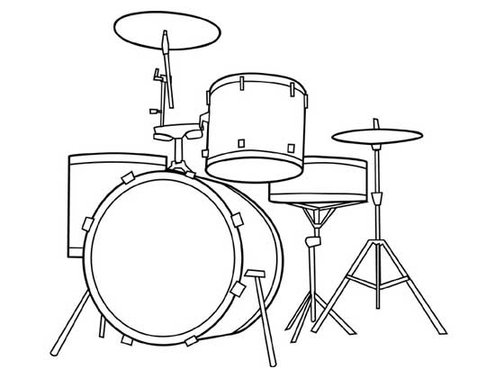 easy drum set drawing